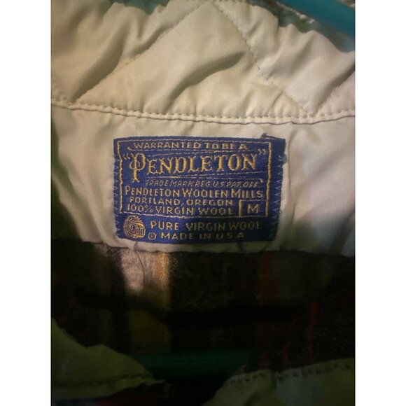 Pendleton Woolen Mills Vintage Plaid Jacket M 100% Virgin Wool Made In USA - Picture 2 of 3